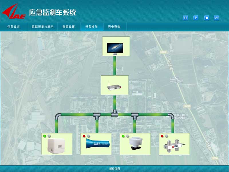 核电厂应急监测车辐射监测系统后台截图3
